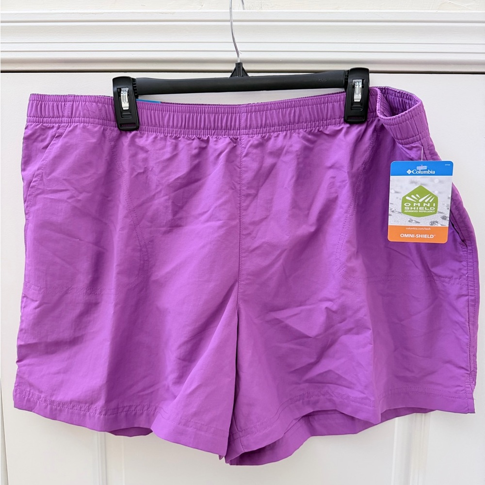 Columbia Women's Size XXL Sandy River 5” Inseam Purple Shorts Hiking Water NWT